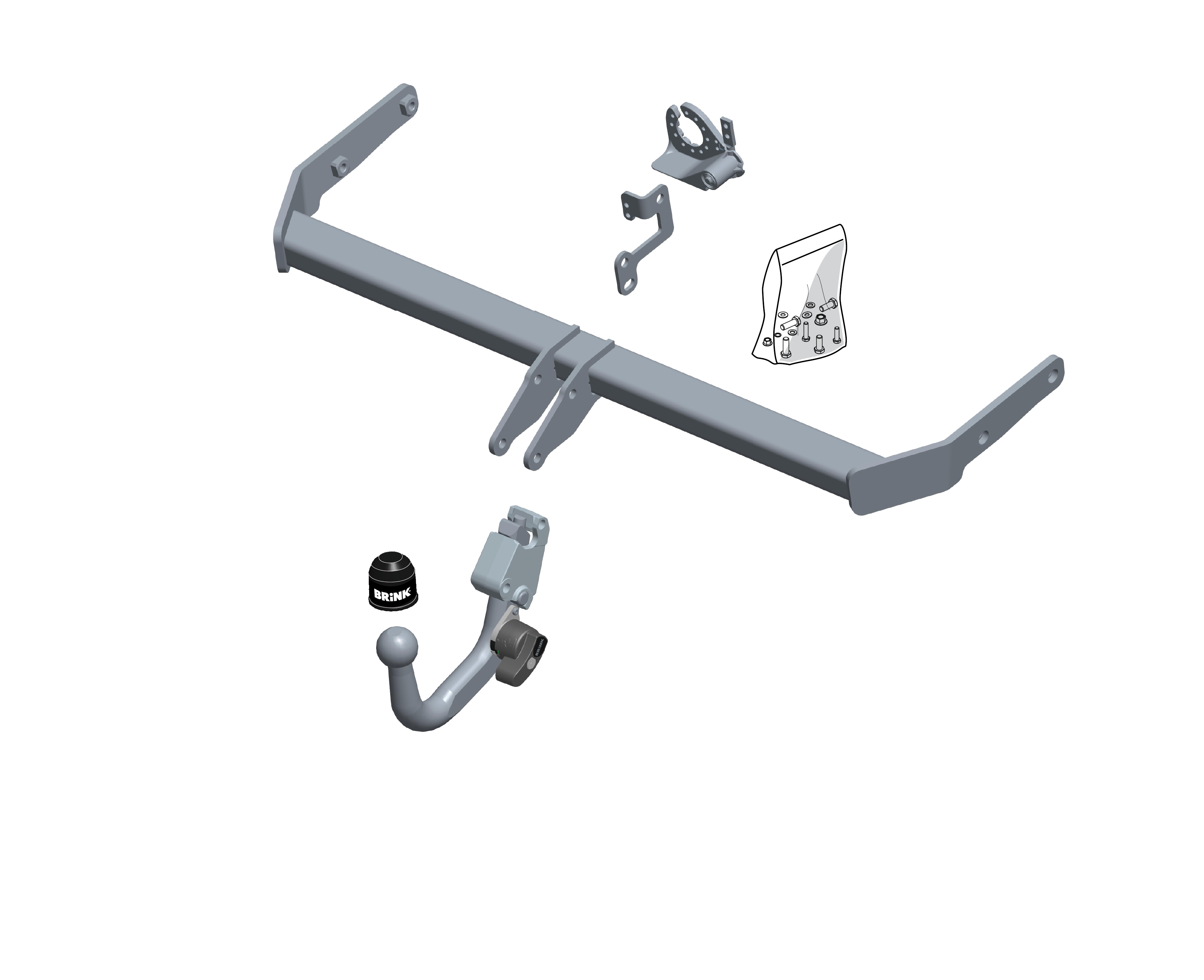 Brink Diagonal Detachable Towbar