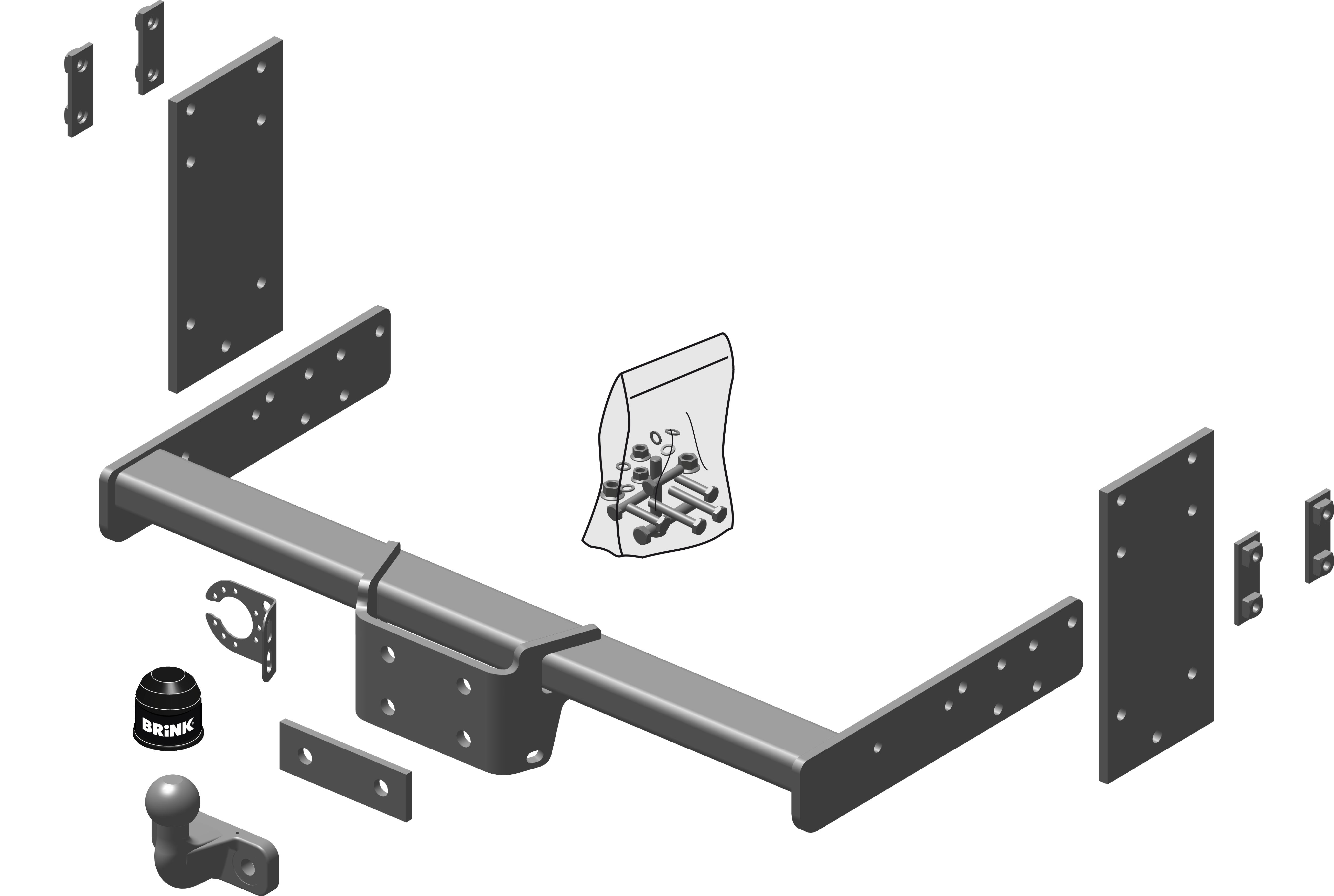 Brink Flanged Ball Towbar (2 Hole)