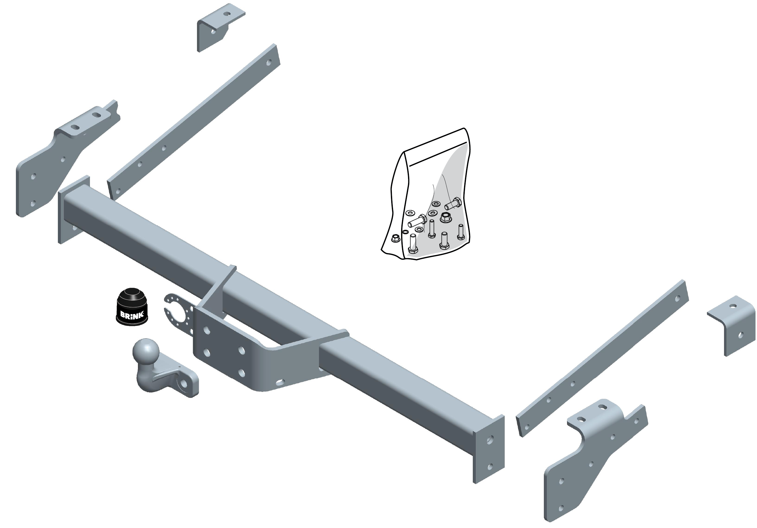 Brink Flanged Ball Towbar (2 Hole)