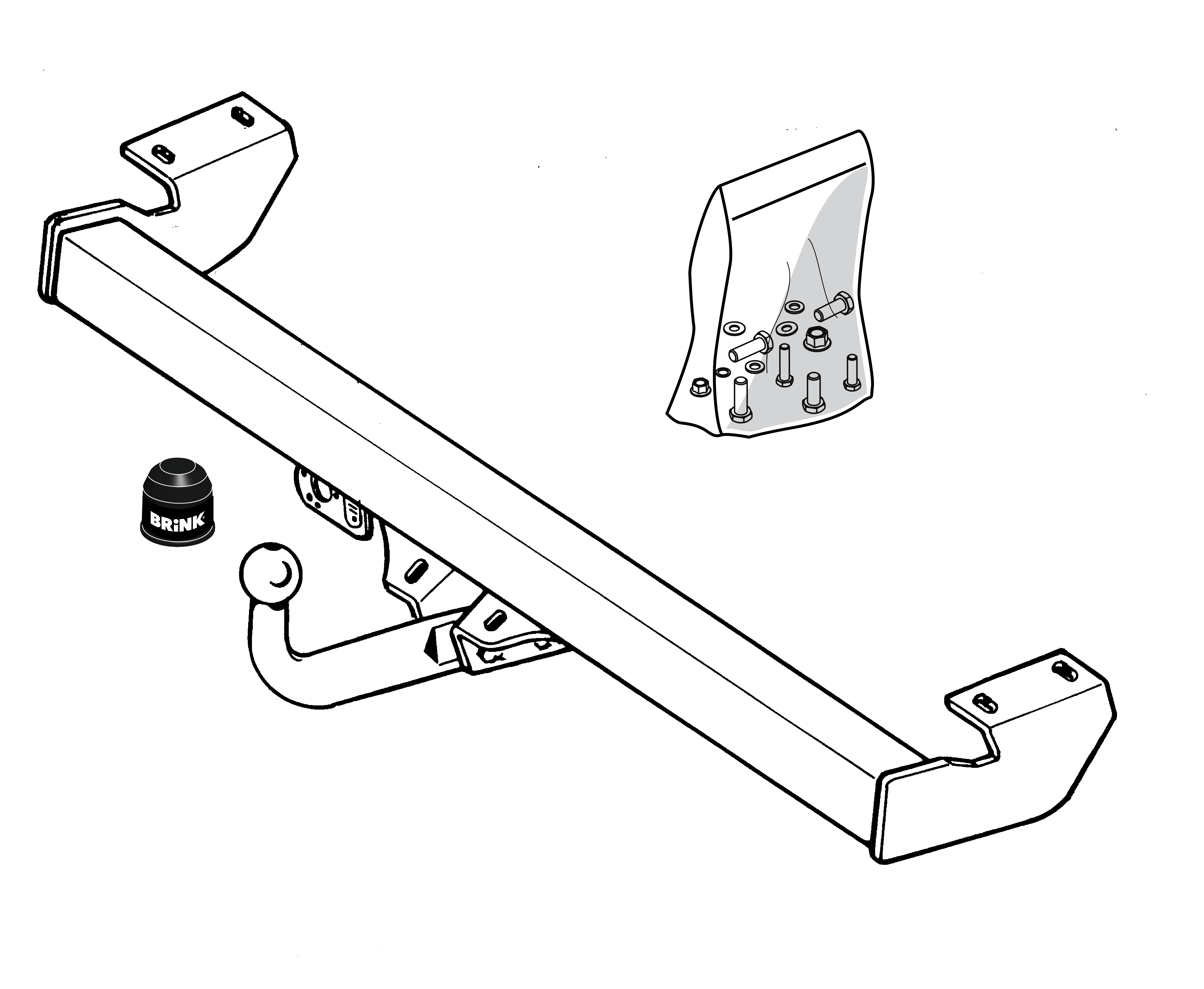 Brink Swan Neck (Fixed) Towbar