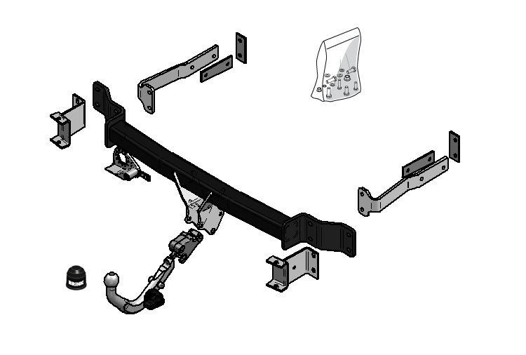 Brink Diagonal Detachable Towbar