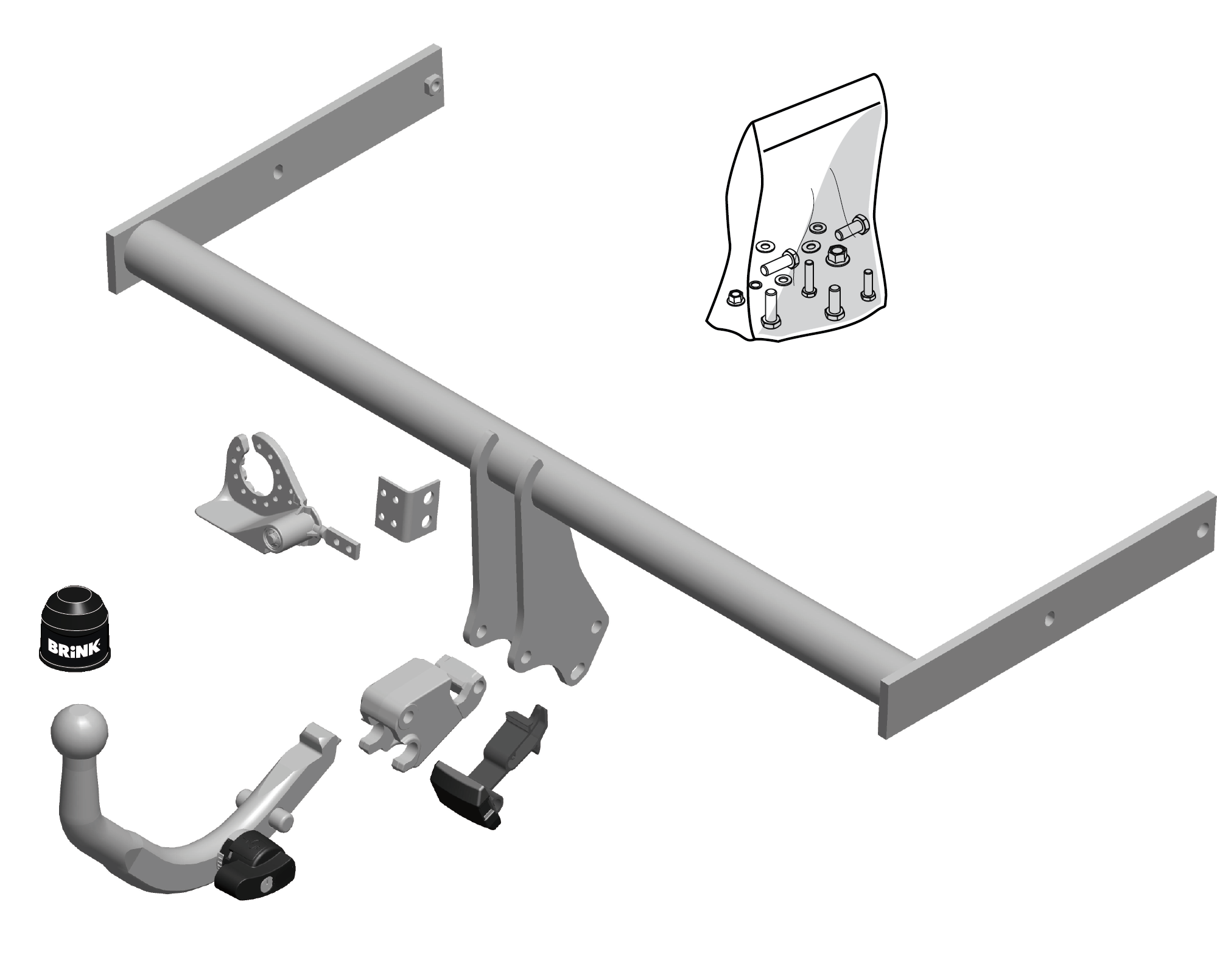 Brink Diagonal Detachable Towbar