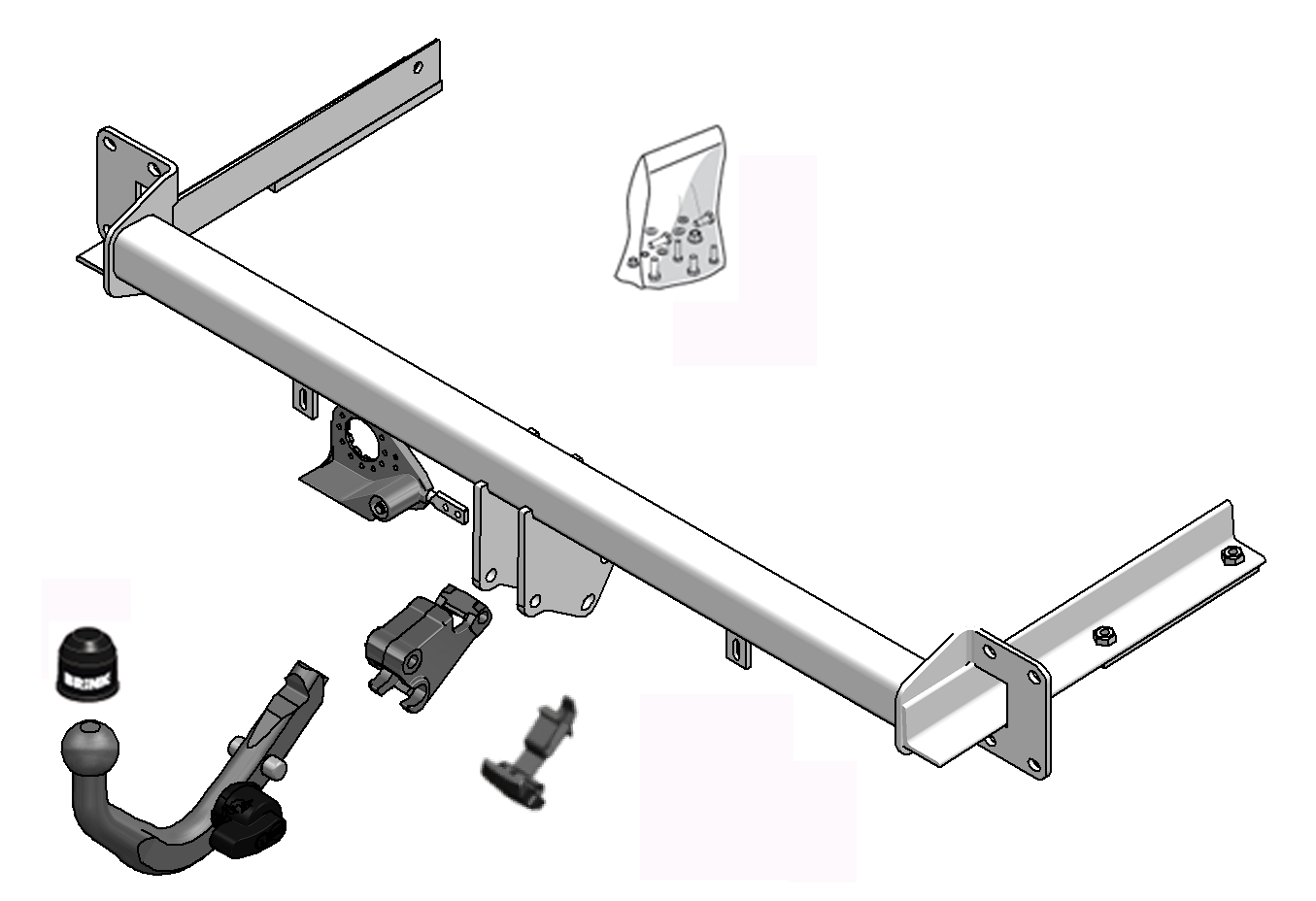 Brink Diagonal Detachable Towbar