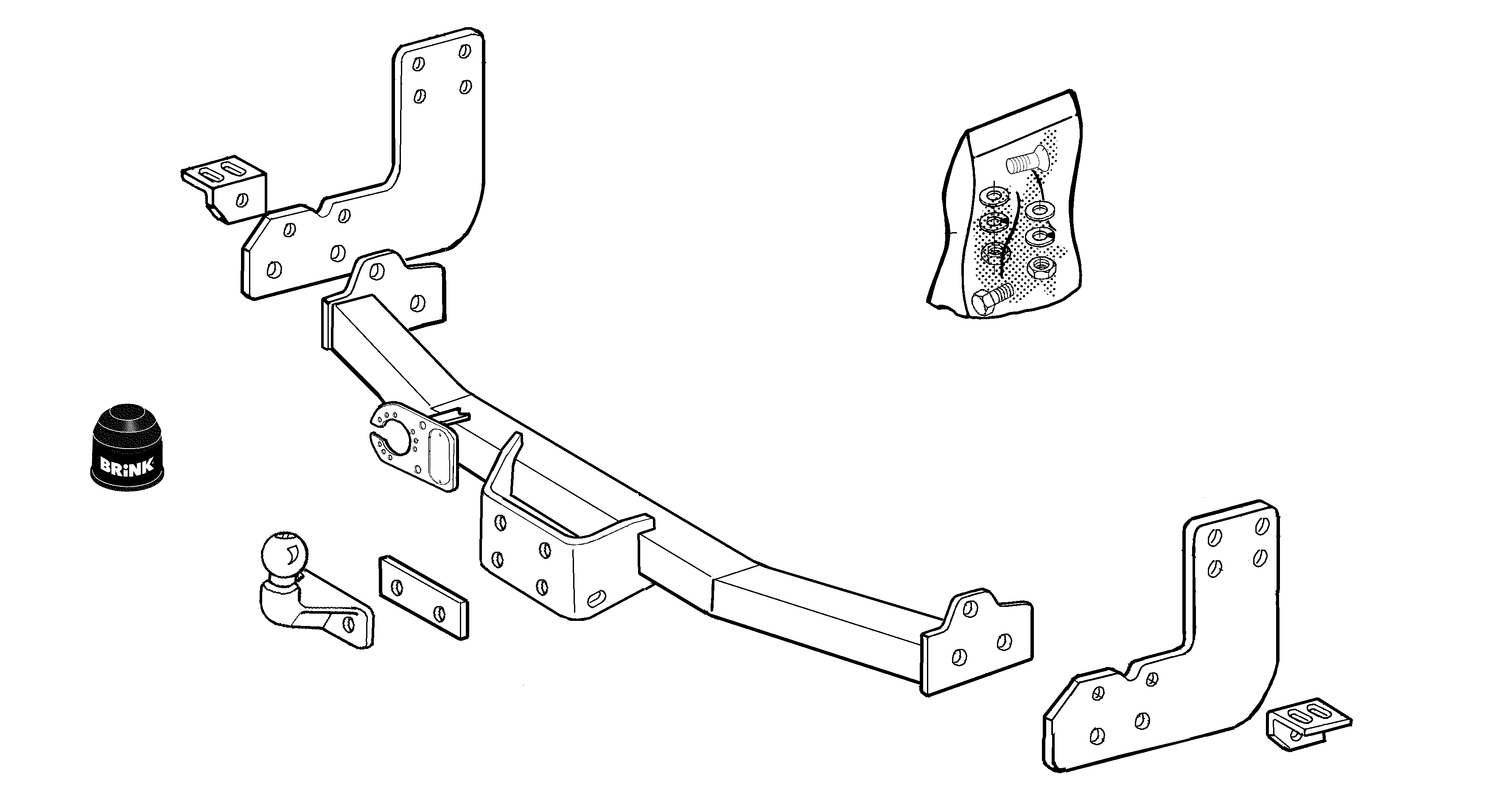 Brink Flanged Ball Towbar (2 Hole)