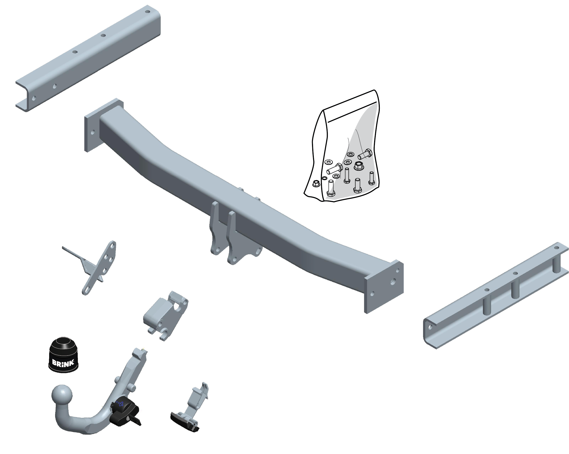 Brink Diagonal Detachable Towbar