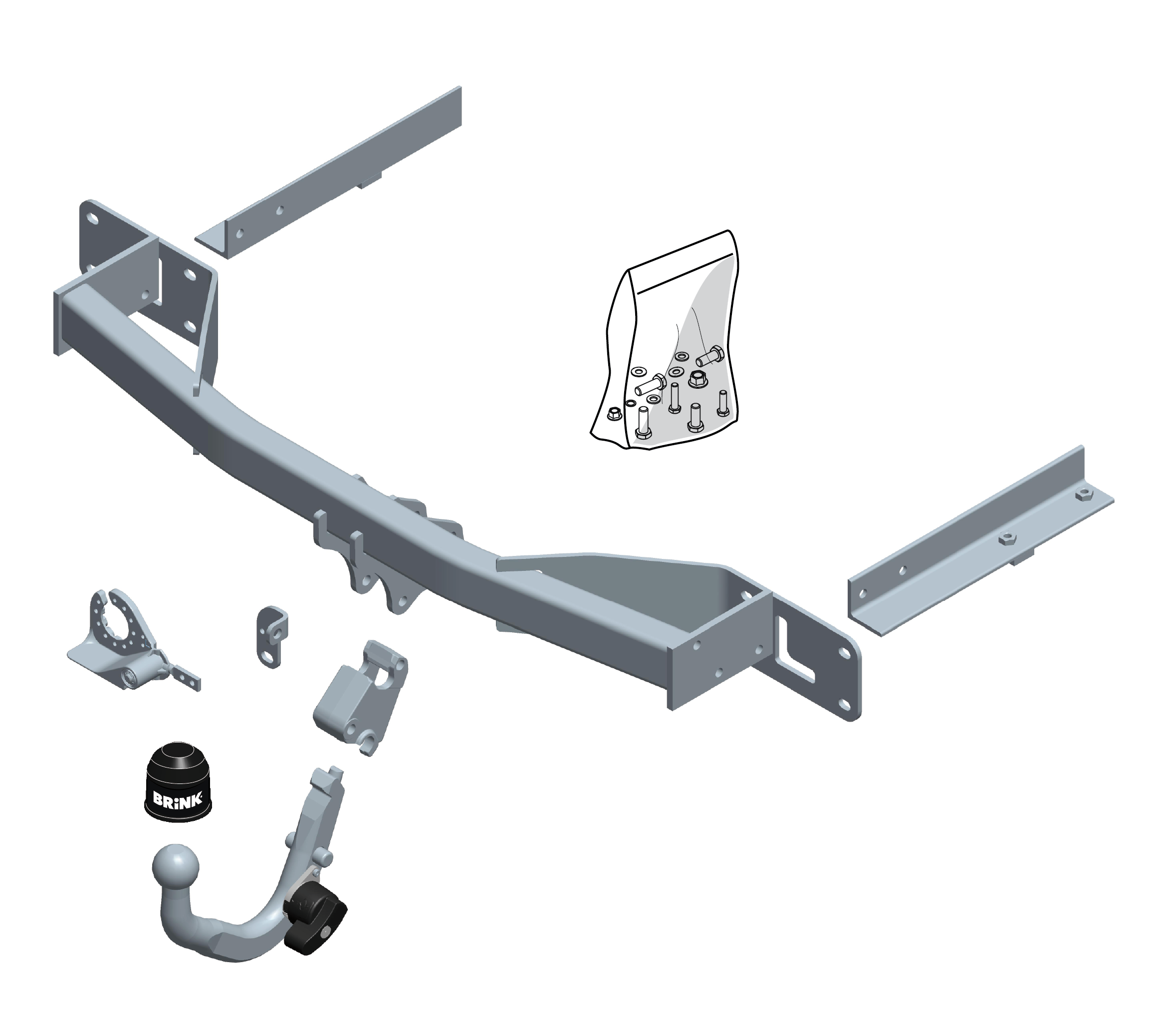 Brink Diagonal Detachable Towbar