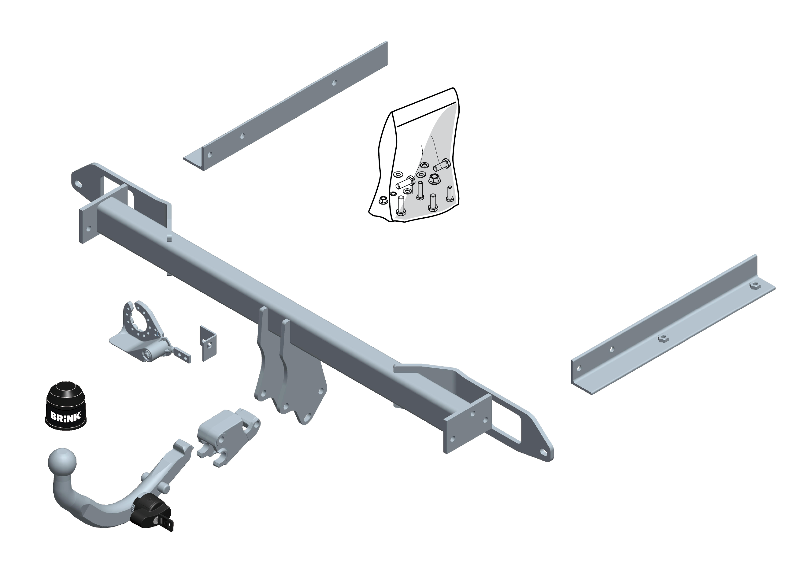 Brink Diagonal Detachable Towbar