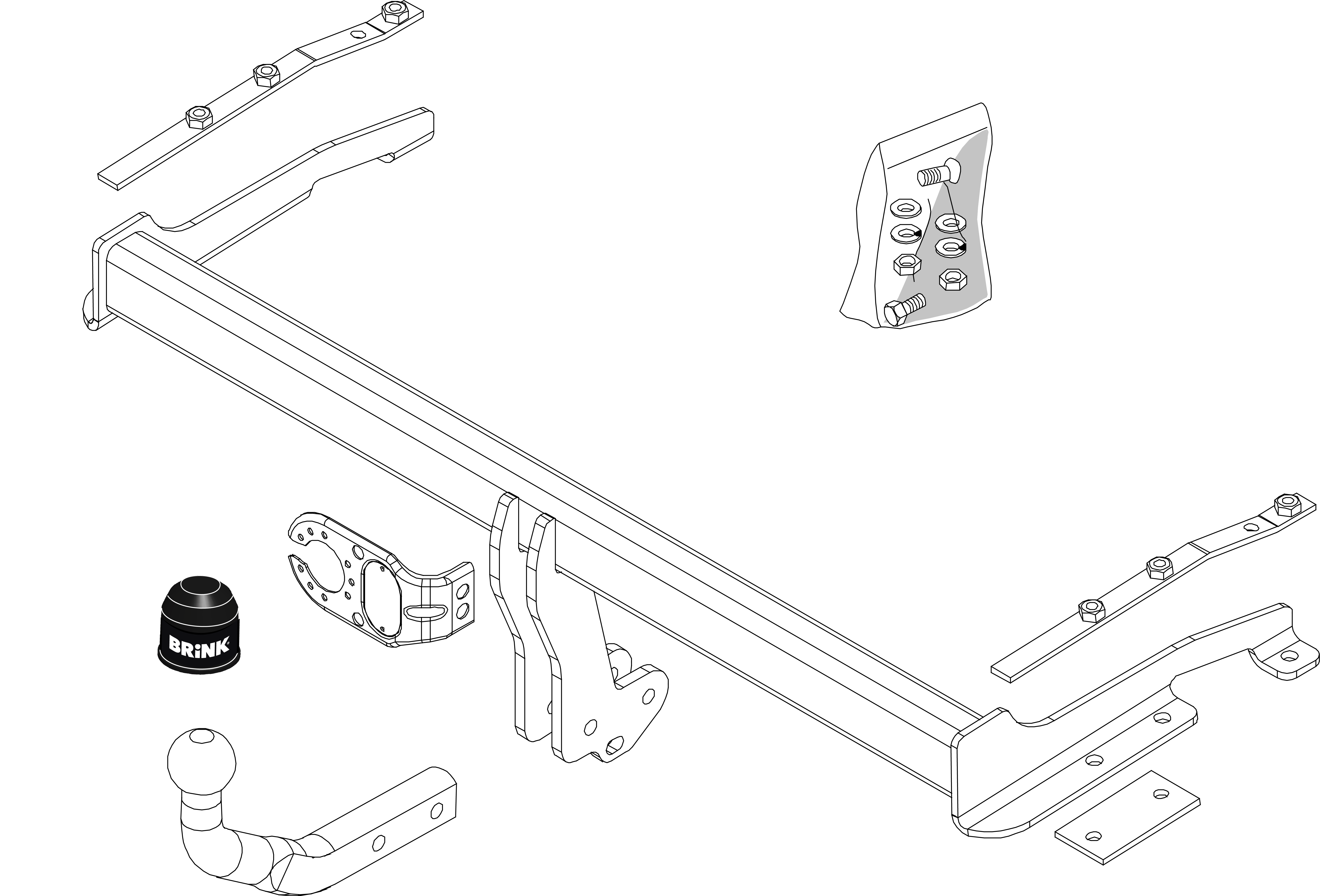 Brink Swan Neck (Fixed) Towbar