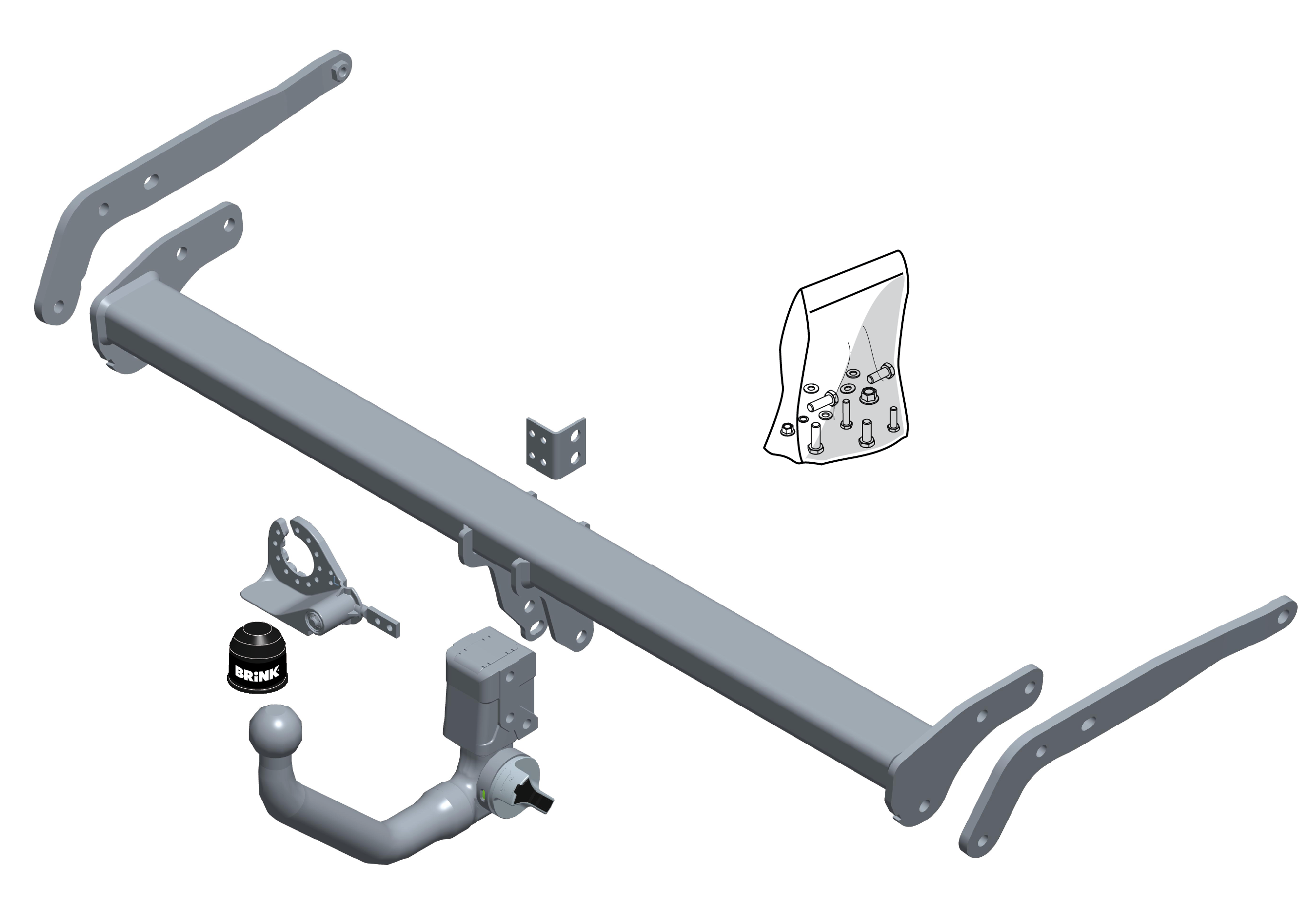 Brink Vertical Detachable Towbar