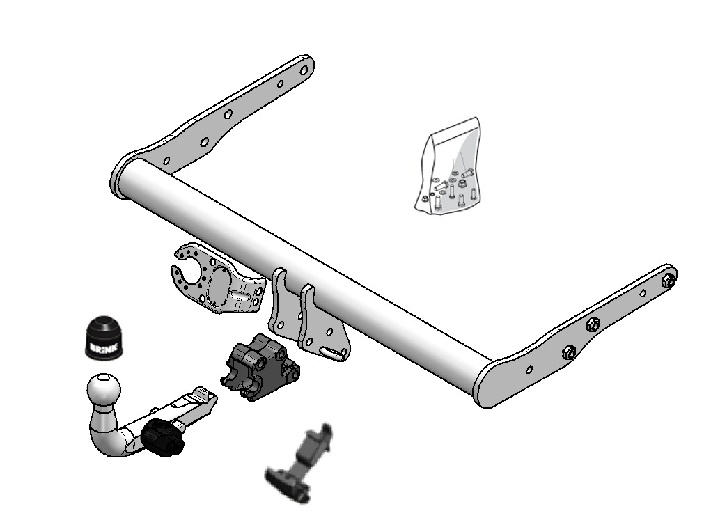 Brink Diagonal Detachable Towbar