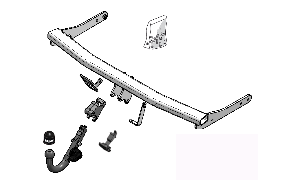 Brink Diagonal Detachable Towbar