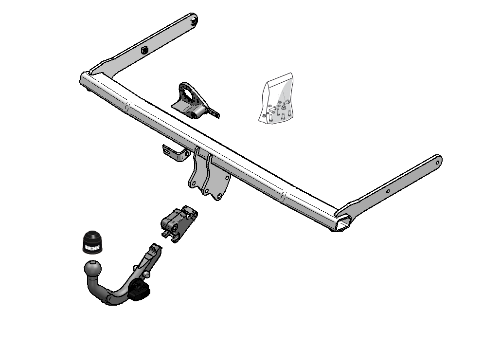 Brink Diagonal Detachable Towbar