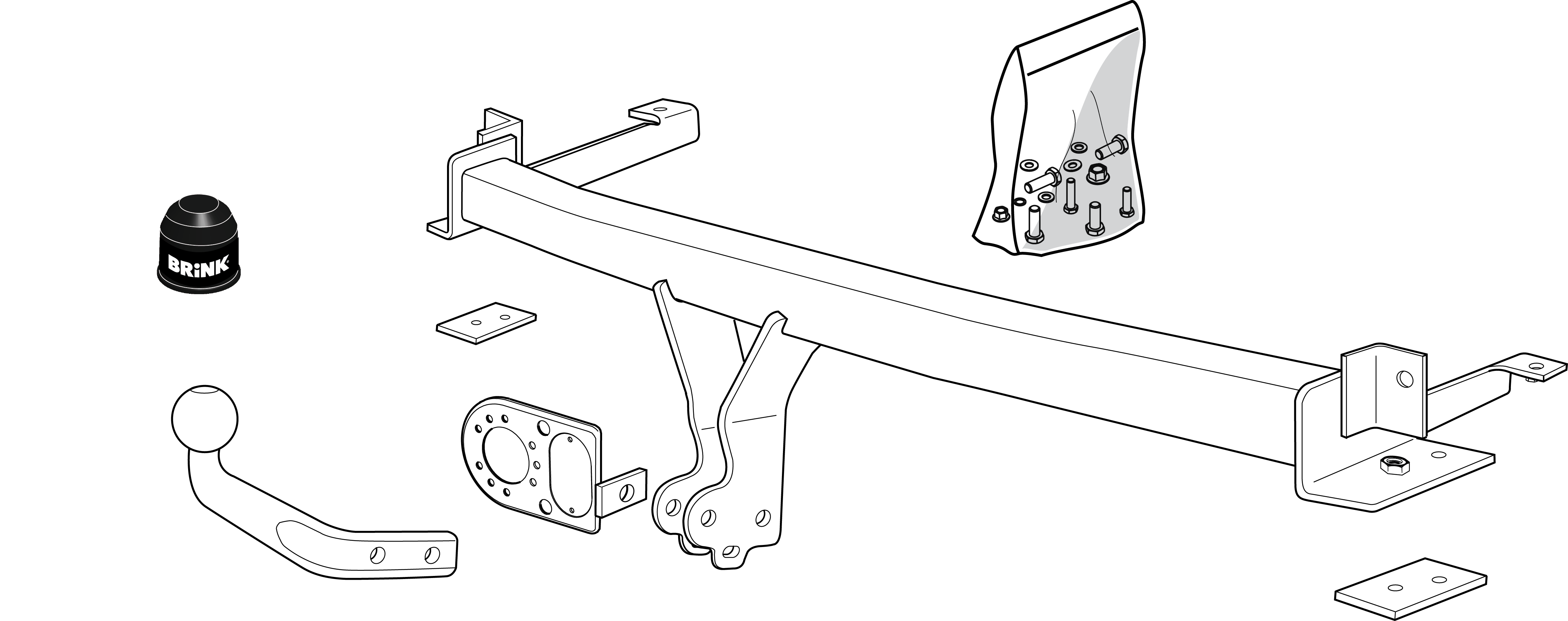 Brink Swan Neck (Fixed) Towbar