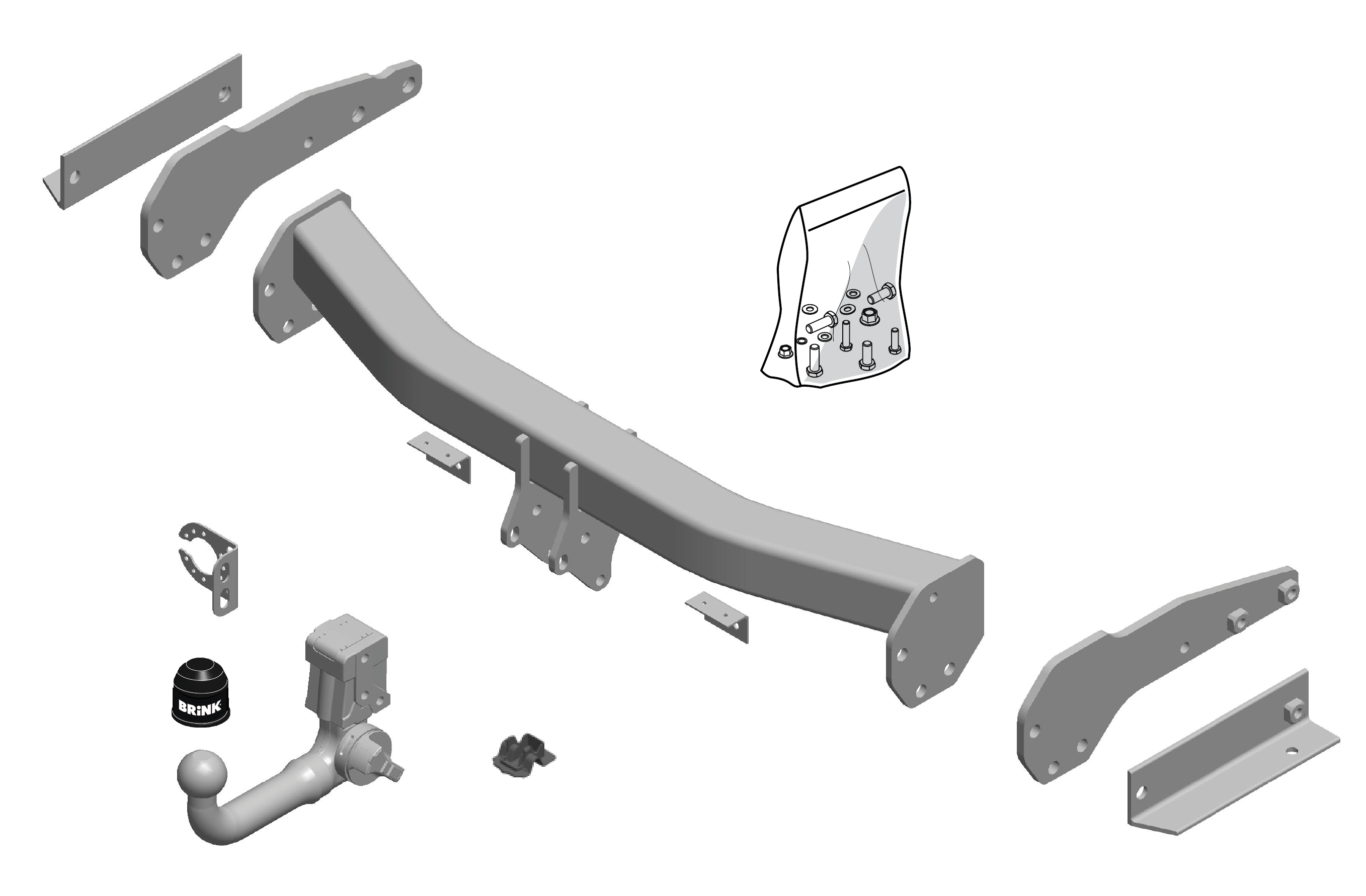 Brink Vertical Detachable Towbar