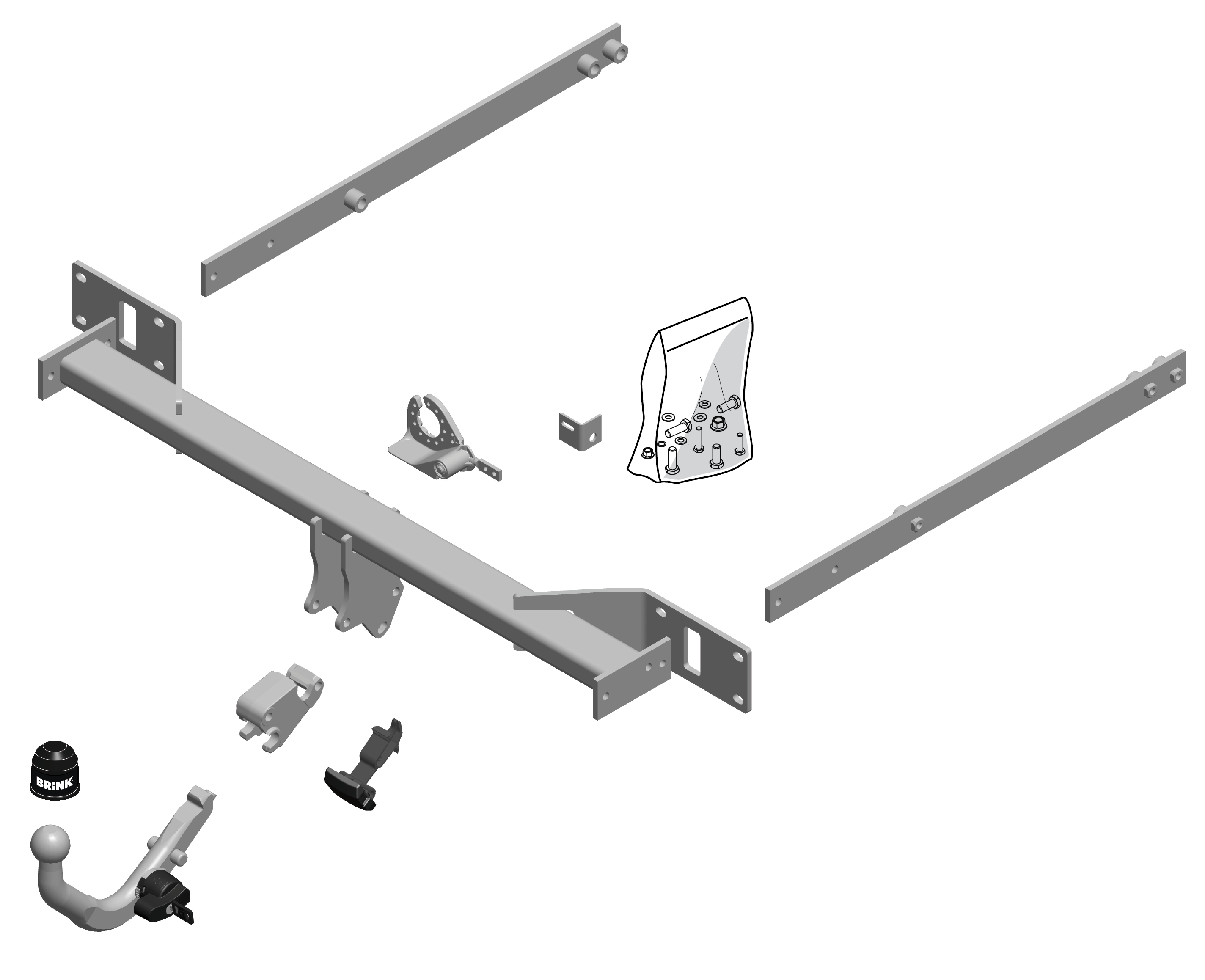 Brink Diagonal Detachable Towbar