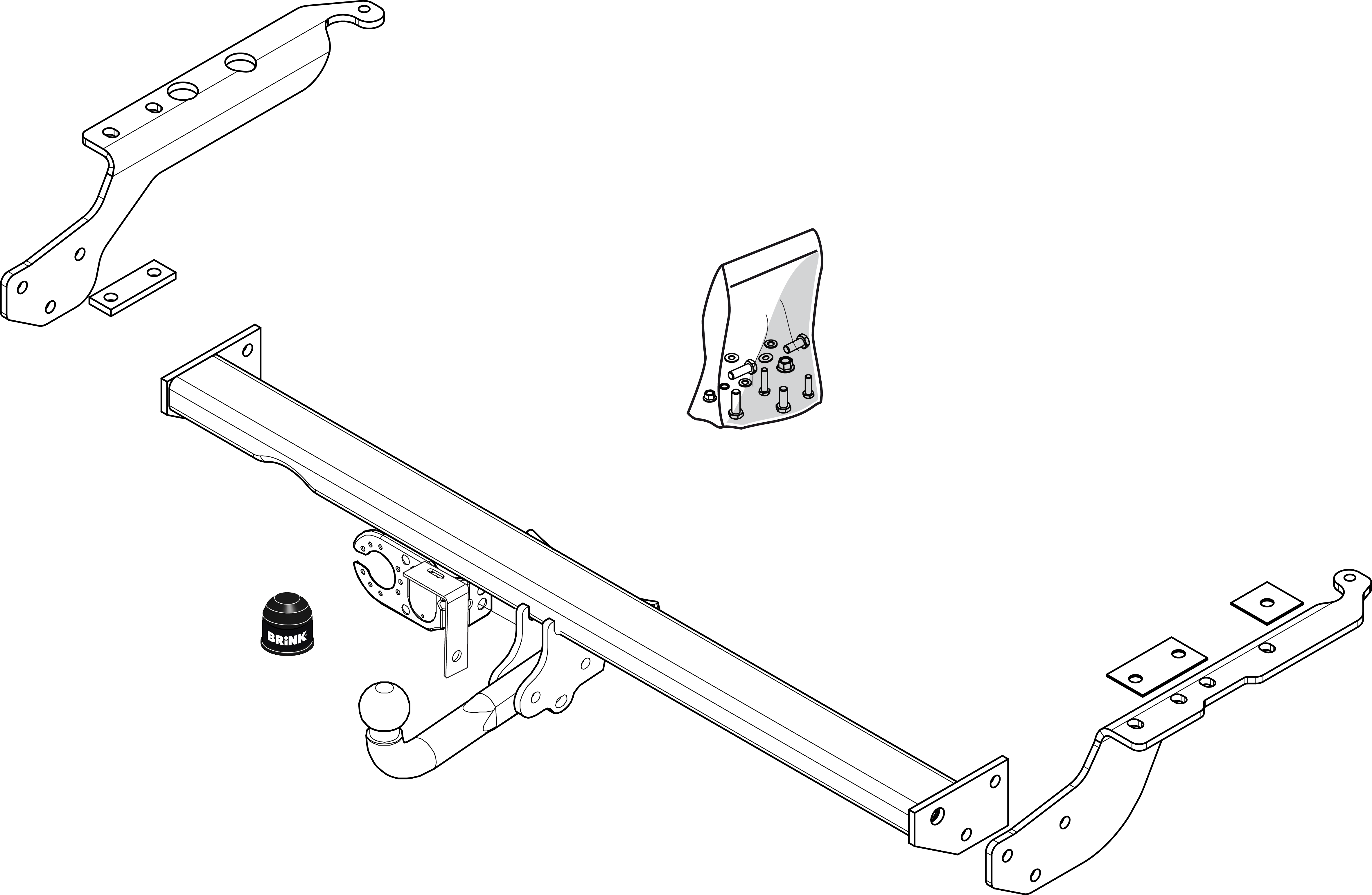 Brink Swan Neck (Fixed) Towbar