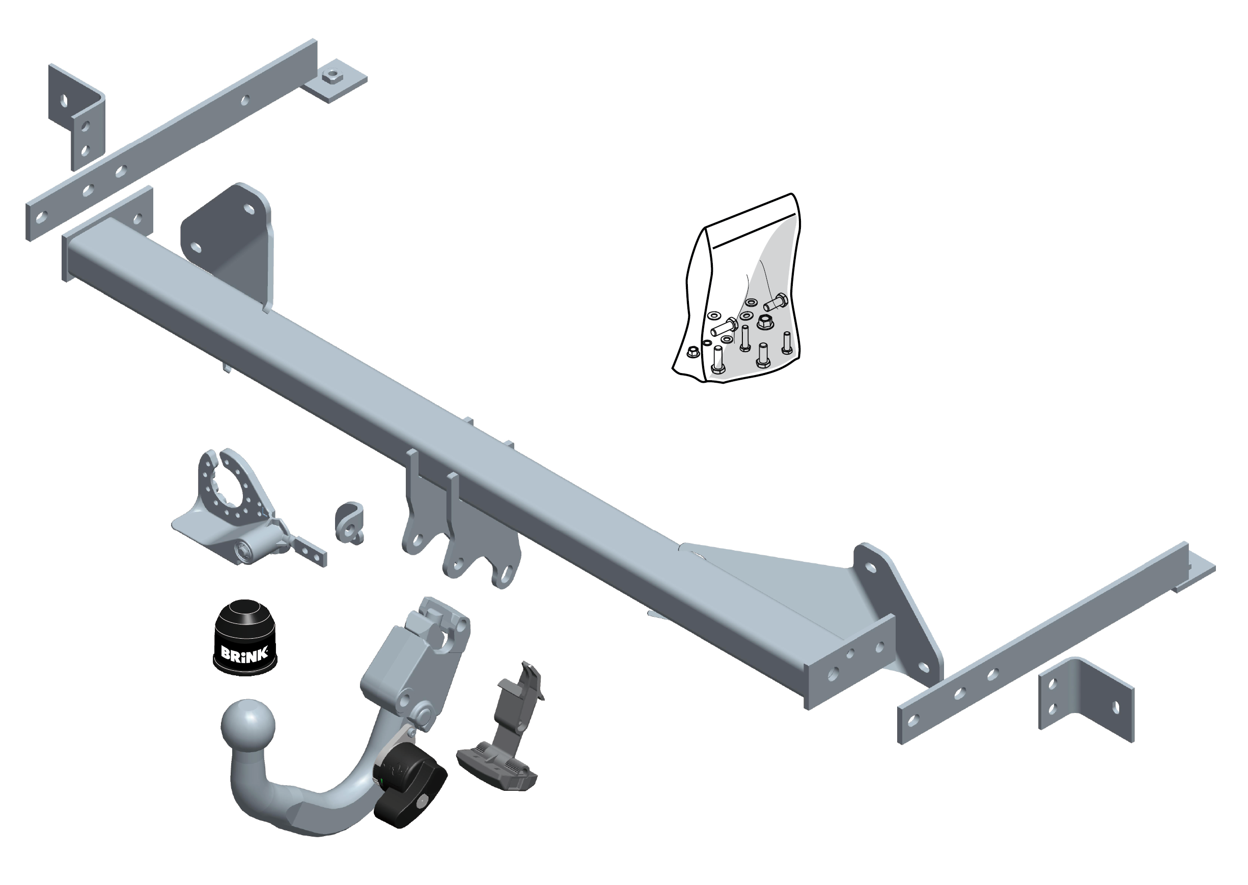 Brink Diagonal Detachable Towbar