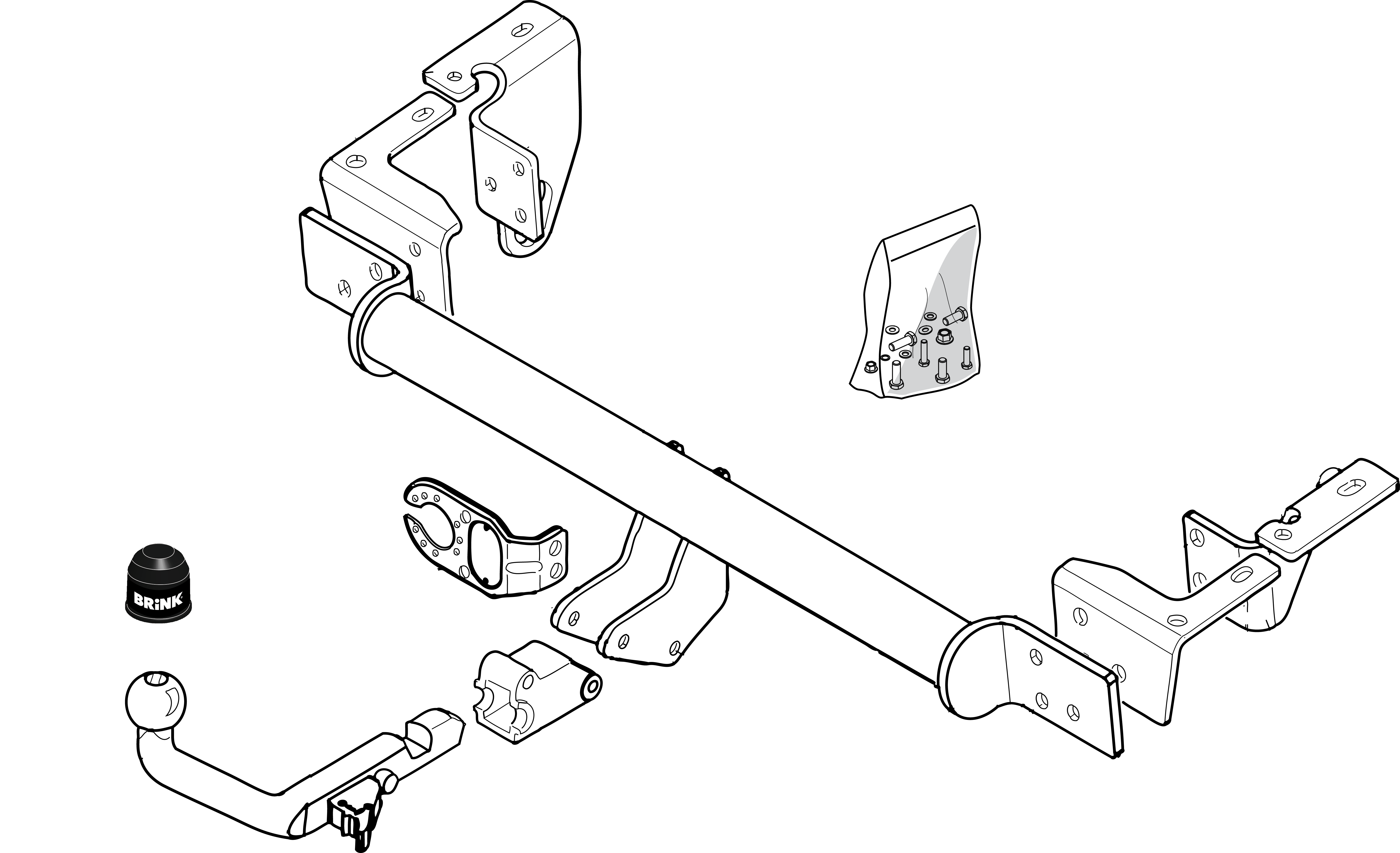 Brink Horizontal Detachable Towbar