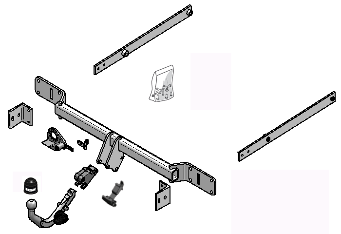 Brink Diagonal Detachable Towbar