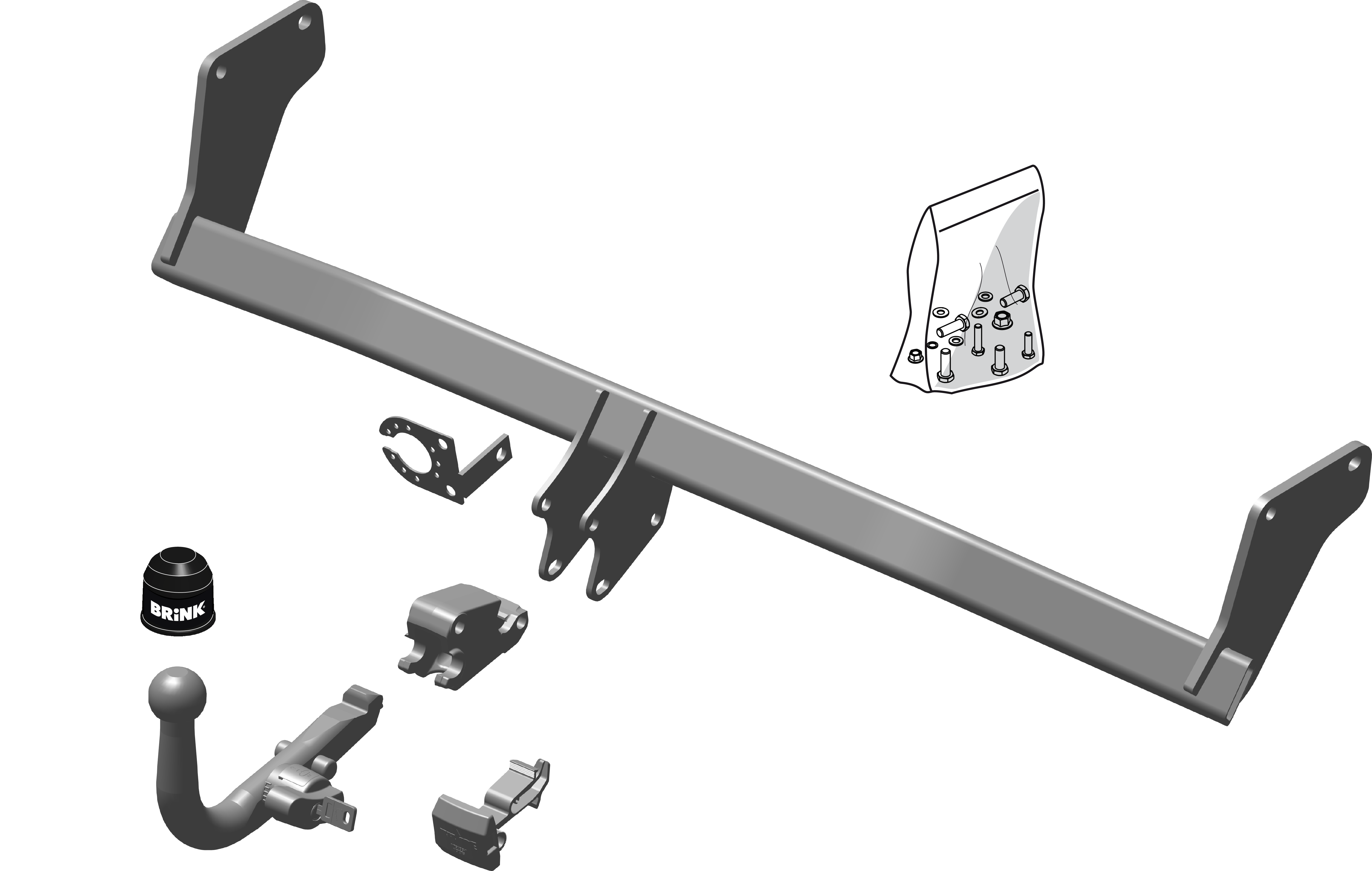 Brink Diagonal Detachable Towbar