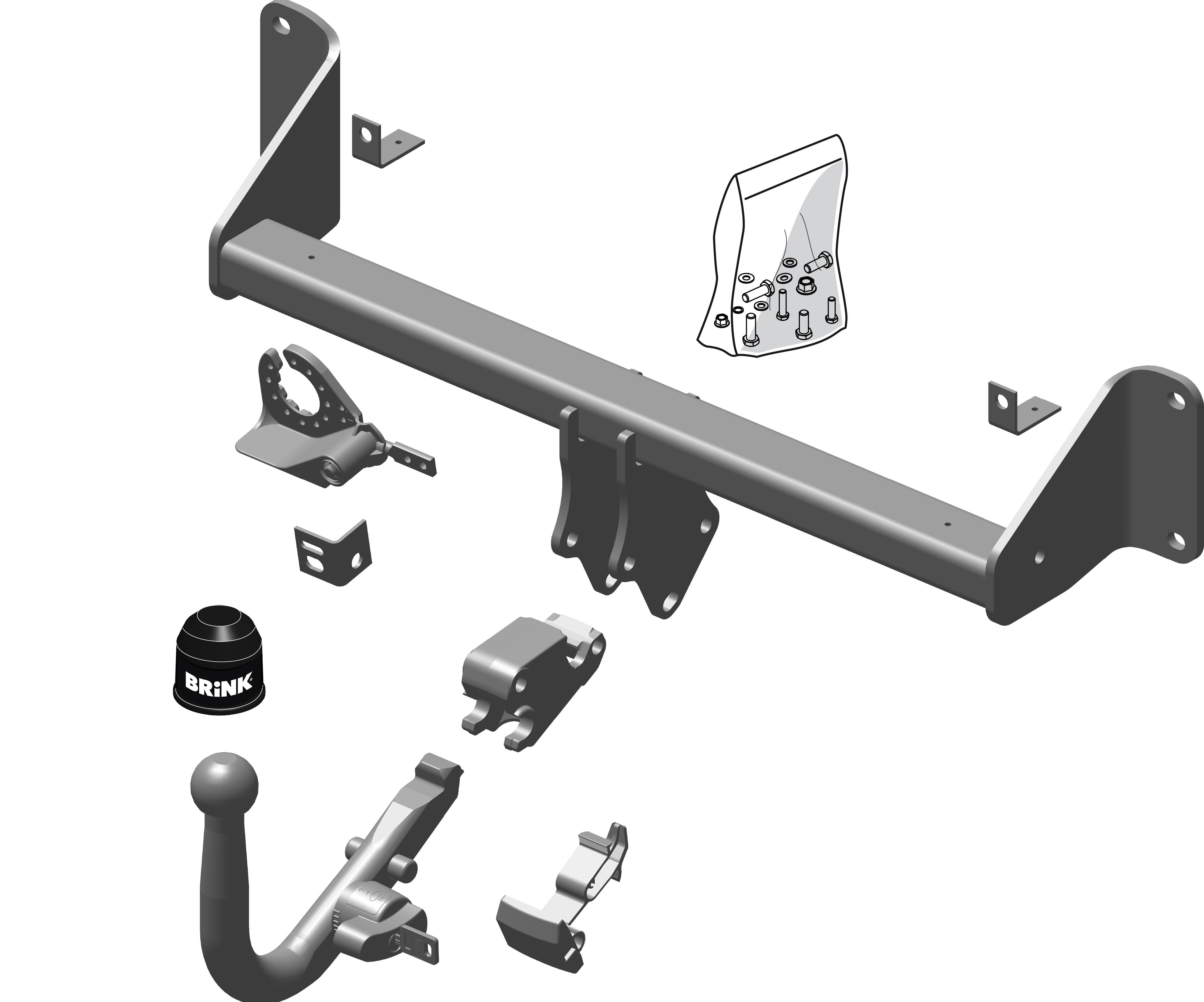 Brink Diagonal Detachable Towbar