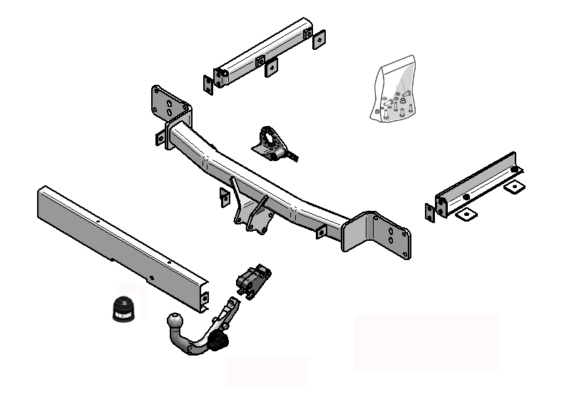 Brink Diagonal Detachable Towbar