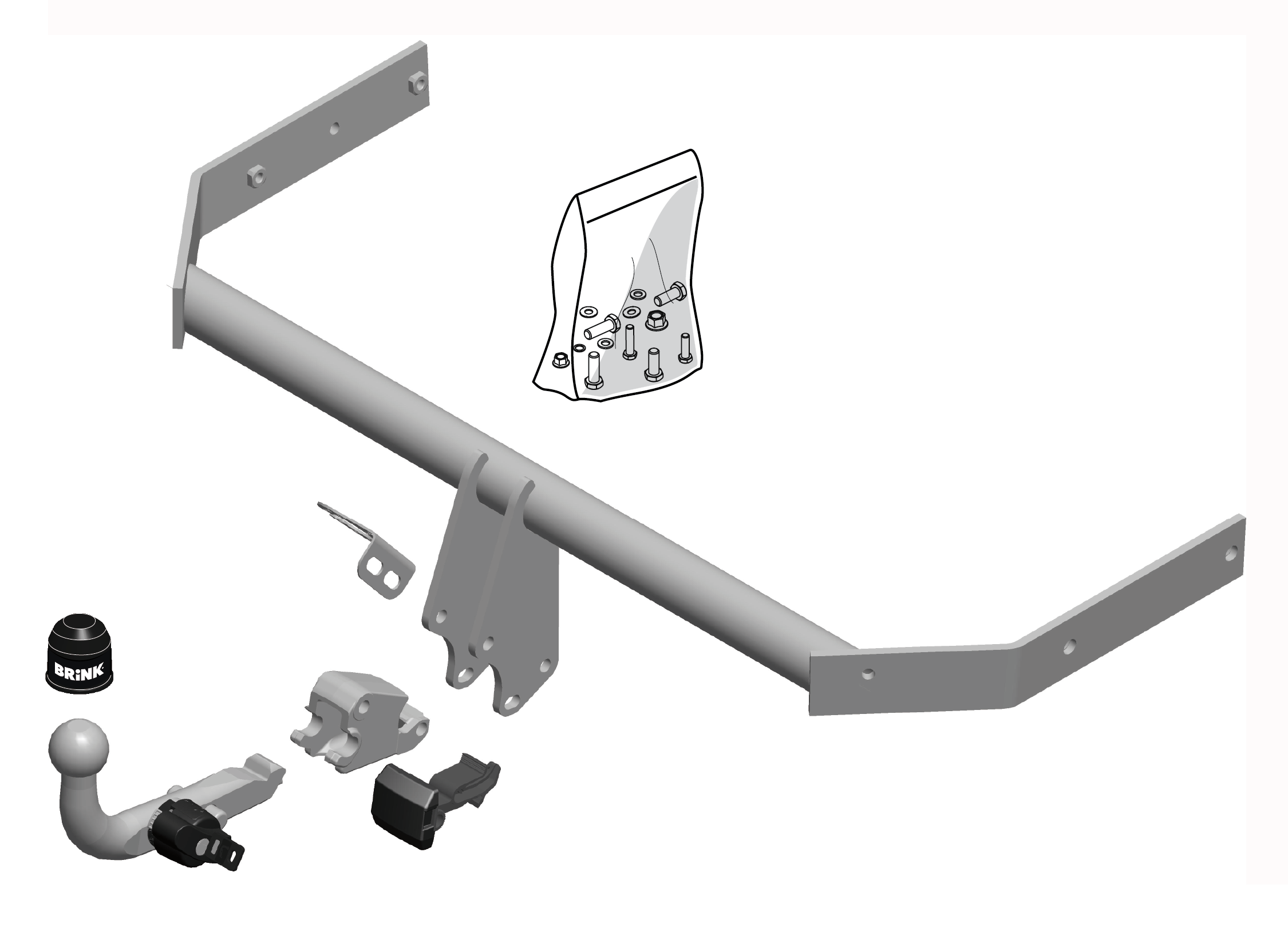 Brink Diagonal Detachable Towbar