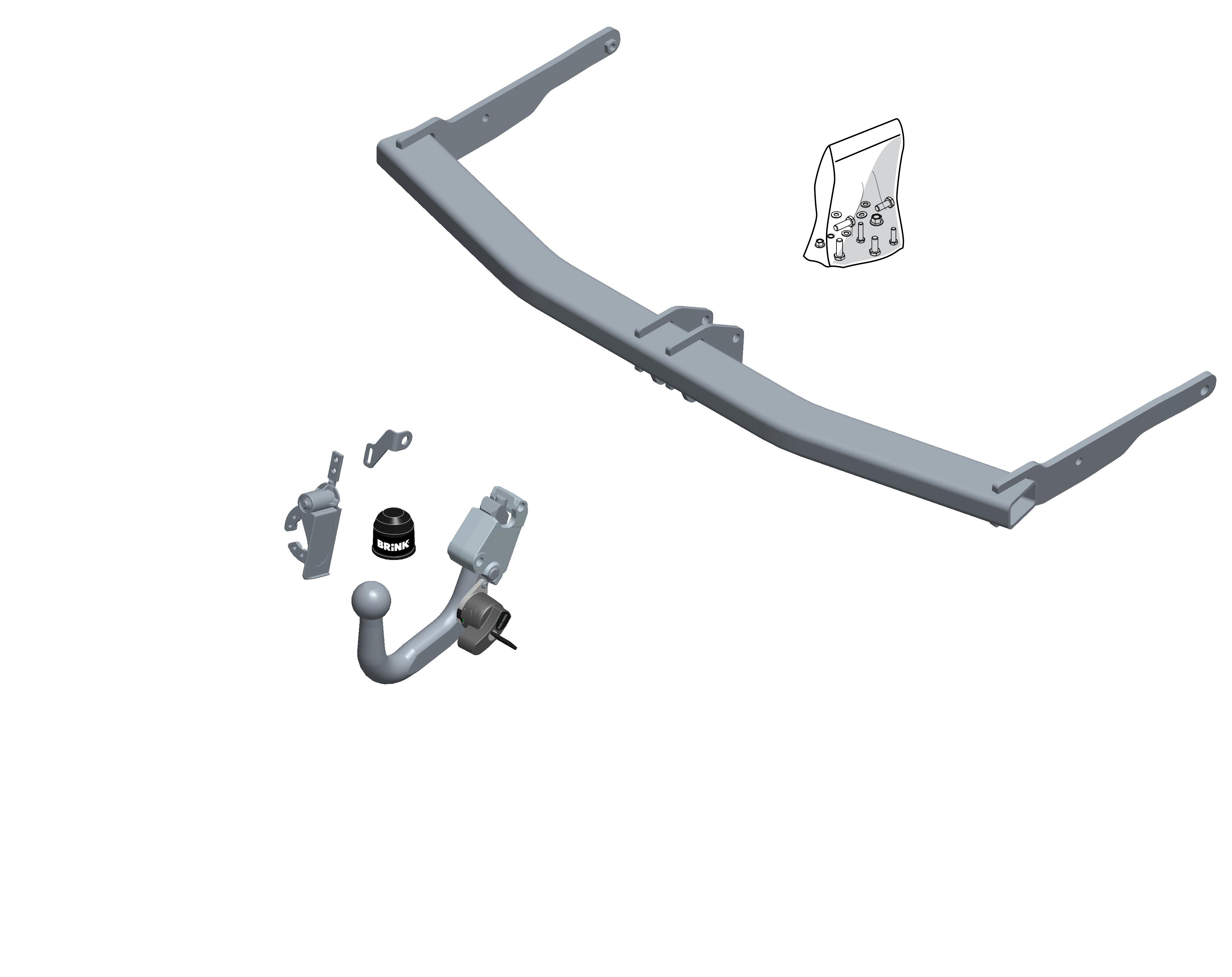 Brink Diagonal Detachable Towbar