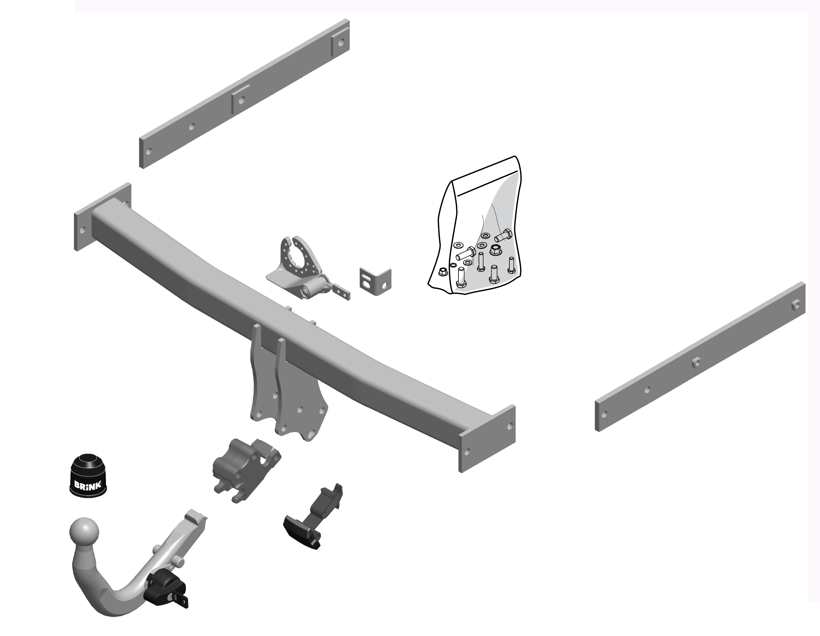 Brink Diagonal Detachable Towbar