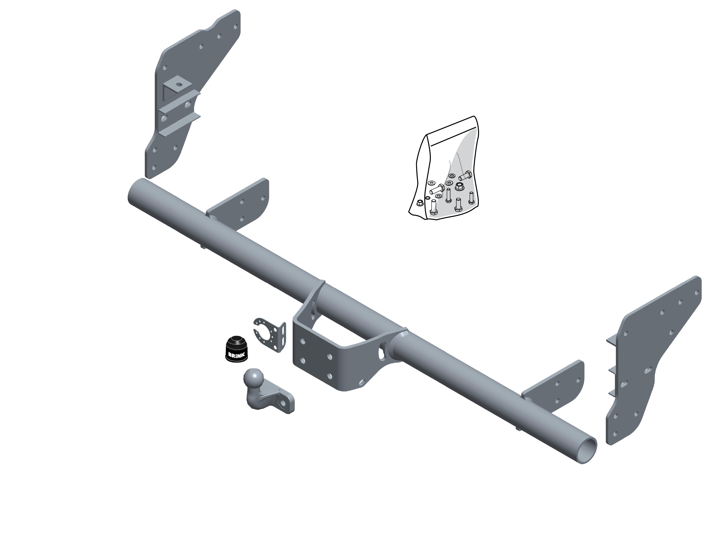 Brink Flanged Ball Towbar (2 Hole)