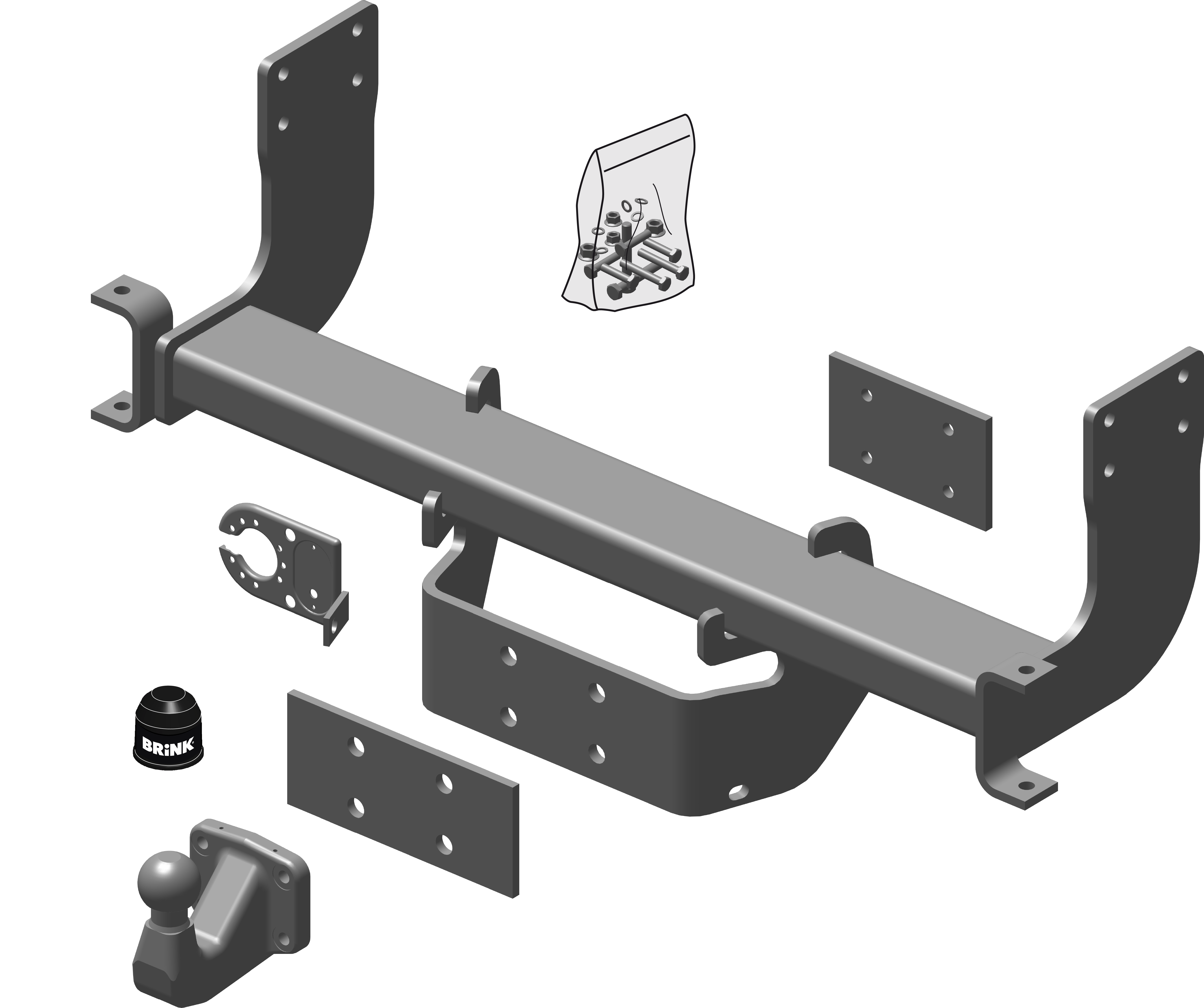 Brink Flanged Ball Towbar (4 Hole)